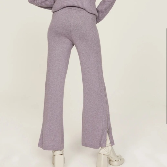 NAADAM Fisherman Pants XS Purple Wool Cashmere Blend - Picture 3 of 14